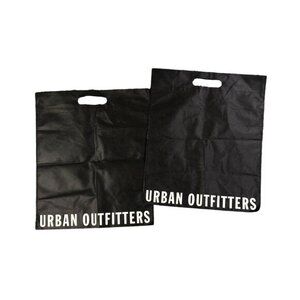 URBAN OUTFITTERS Bundle 2‎ Reusable Shopping Tote Bags Black White Text Handles